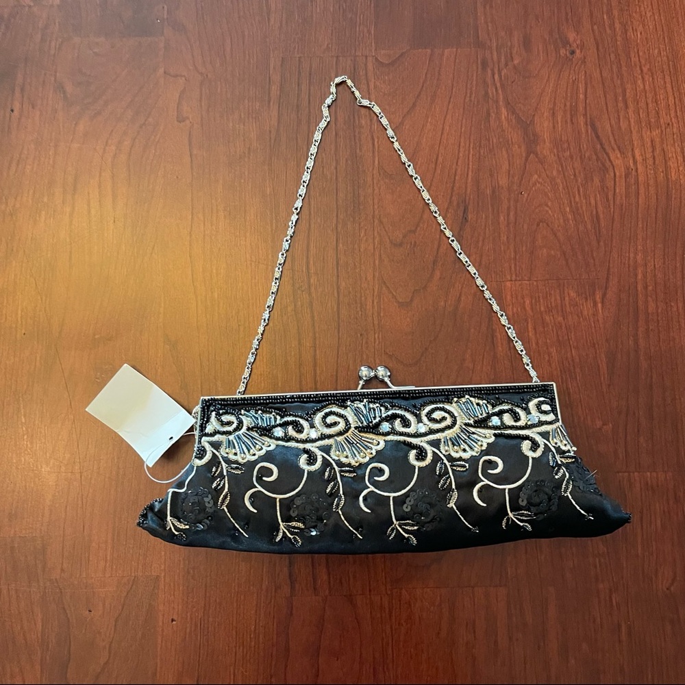 NWT Vintage Style 1920s vibes beaded satin baby purse
